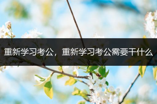 重新学习考公，重新学习考公需要干什么