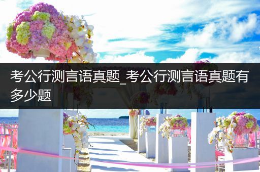 考公行测言语真题_考公行测言语真题有多少题