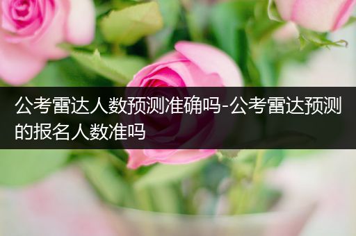 公考雷达人数预测准确吗-公考雷达预测的报名人数准吗