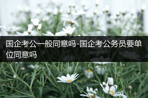 国企考公一般同意吗-国企考公务员要单位同意吗