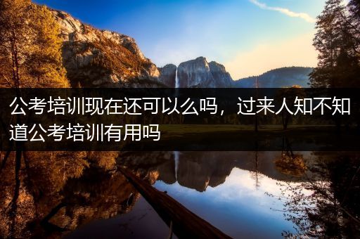 公考培训现在还可以么吗，过来人知不知道公考培训有用吗