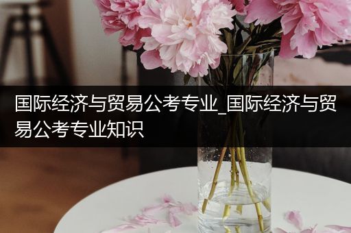 国际经济与贸易公考专业_国际经济与贸易公考专业知识