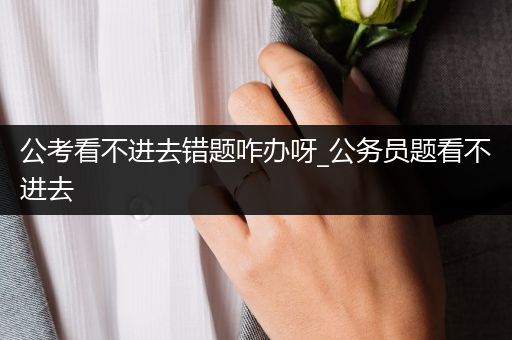公考看不进去错题咋办呀_公务员题看不进去
