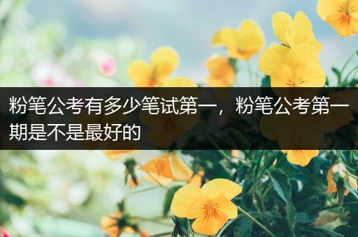 粉笔公考有多少笔试第一，粉笔公考第一期是不是最好的