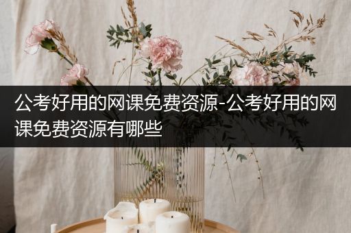 公考好用的网课免费资源-公考好用的网课免费资源有哪些