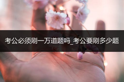 考公必须刷一万道题吗_考公要刷多少题