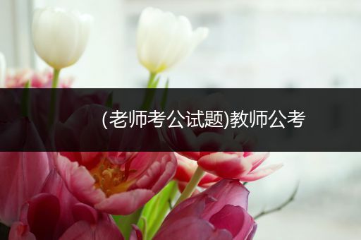 （老师考公试题)教师公考