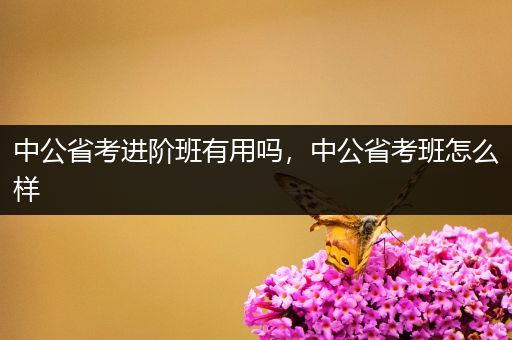 中公省考进阶班有用吗，中公省考班怎么样