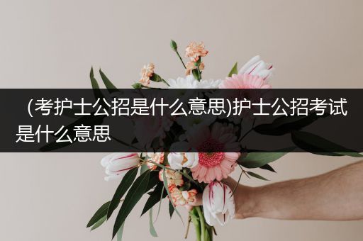 （考护士公招是什么意思)护士公招考试是什么意思