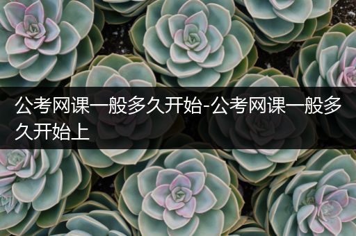 公考网课一般多久开始-公考网课一般多久开始上