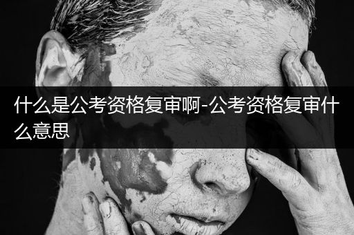 什么是公考资格复审啊-公考资格复审什么意思
