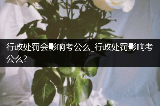 行政处罚会影响考公么_行政处罚影响考公么?
