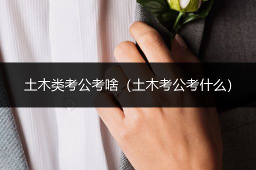土木类考公考啥（土木考公考什么）