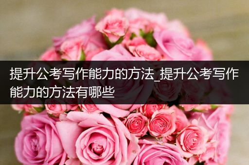 提升公考写作能力的方法_提升公考写作能力的方法有哪些