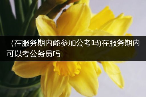（在服务期内能参加公考吗)在服务期内可以考公务员吗
