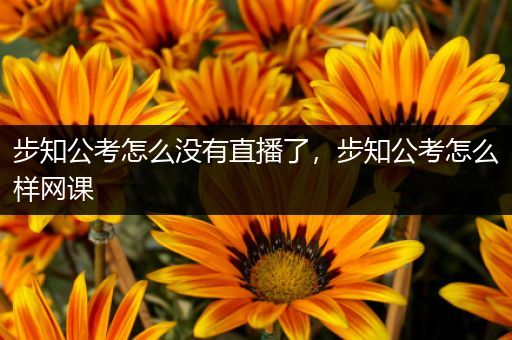 步知公考怎么没有直播了，步知公考怎么样网课