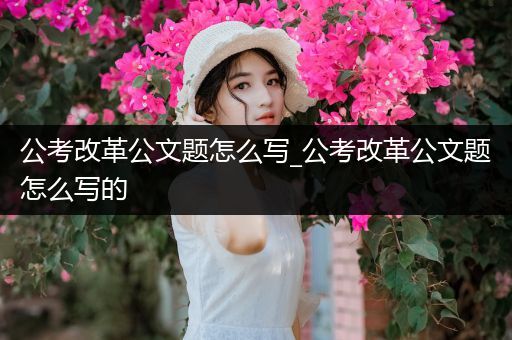 公考改革公文题怎么写_公考改革公文题怎么写的
