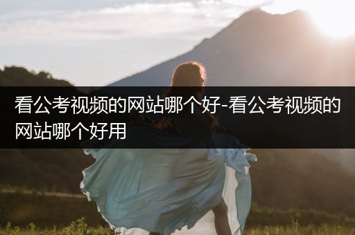 看公考视频的网站哪个好-看公考视频的网站哪个好用