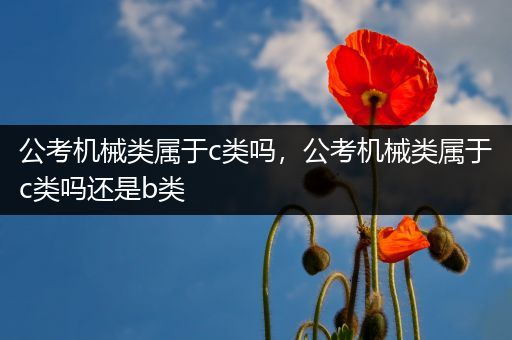 公考机械类属于c类吗，公考机械类属于c类吗还是b类