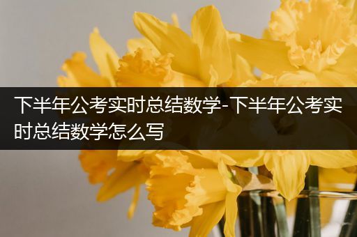 下半年公考实时总结数学-下半年公考实时总结数学怎么写