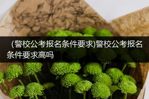 （警校公考报名条件要求)警校公考报名条件要求高吗