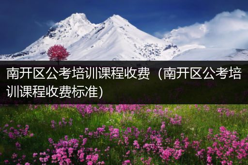 南开区公考培训课程收费（南开区公考培训课程收费标准）