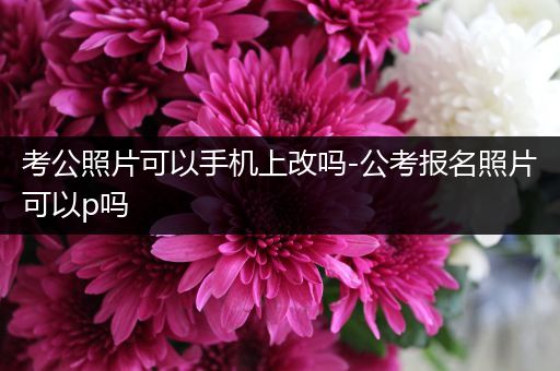 考公照片可以手机上改吗-公考报名照片可以p吗