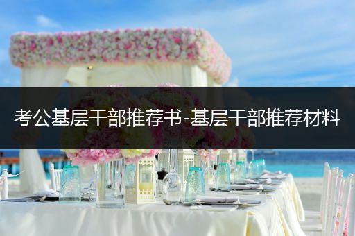 考公基层干部推荐书-基层干部推荐材料