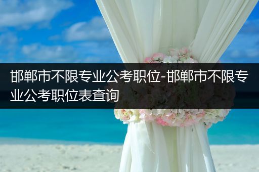 邯郸市不限专业公考职位-邯郸市不限专业公考职位表查询