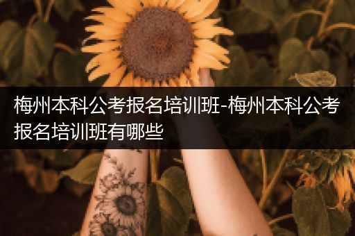 梅州本科公考报名培训班-梅州本科公考报名培训班有哪些