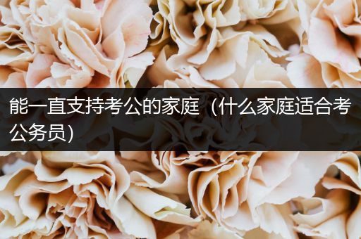 能一直支持考公的家庭（什么家庭适合考公务员）