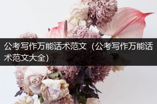 公考写作万能话术范文（公考写作万能话术范文大全）
