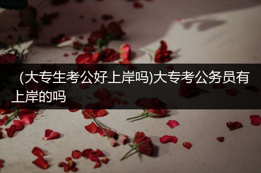 （大专生考公好上岸吗)大专考公务员有上岸的吗