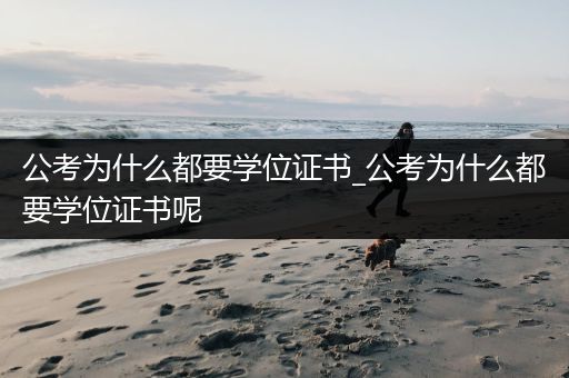公考为什么都要学位证书_公考为什么都要学位证书呢