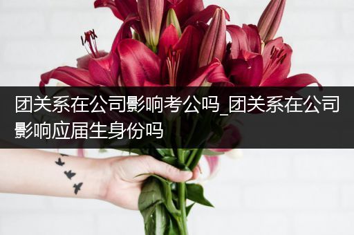 团关系在公司影响考公吗_团关系在公司影响应届生身份吗