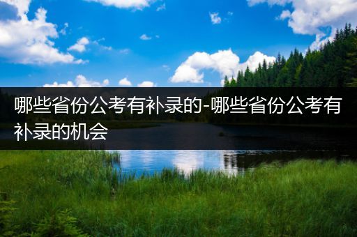 哪些省份公考有补录的-哪些省份公考有补录的机会
