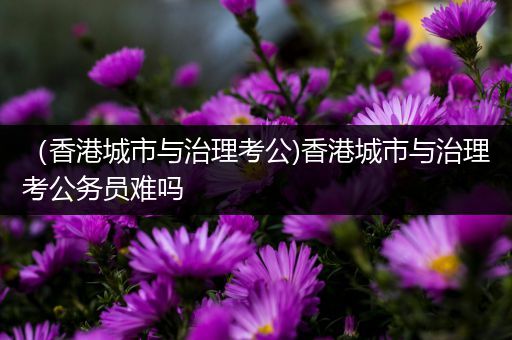 （香港城市与治理考公)香港城市与治理考公务员难吗