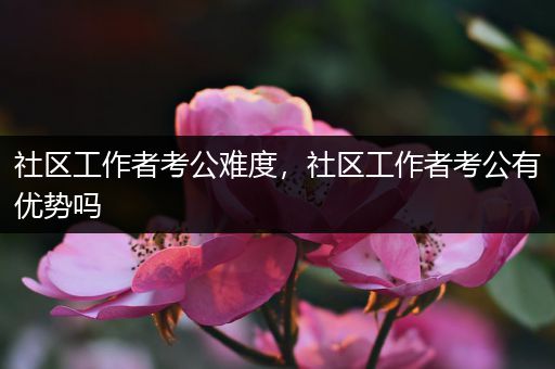 社区工作者考公难度，社区工作者考公有优势吗