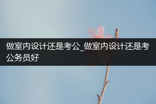 做室内设计还是考公_做室内设计还是考公务员好