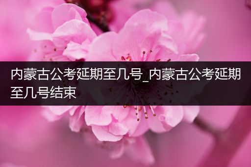 内蒙古公考延期至几号_内蒙古公考延期至几号结束