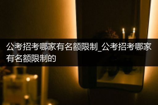 公考招考哪家有名额限制_公考招考哪家有名额限制的