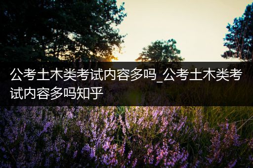 公考土木类考试内容多吗_公考土木类考试内容多吗知乎