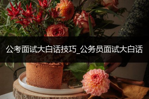 公考面试大白话技巧_公务员面试大白话