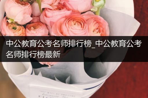 中公教育公考名师排行榜_中公教育公考名师排行榜最新