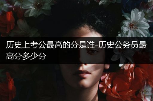 历史上考公最高的分是谁-历史公务员最高分多少分