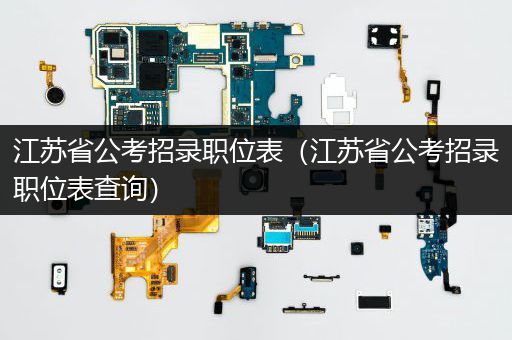 江苏省公考招录职位表（江苏省公考招录职位表查询）