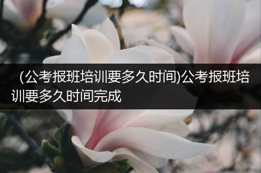（公考报班培训要多久时间)公考报班培训要多久时间完成