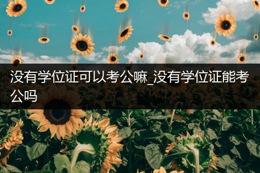 没有学位证可以考公嘛_没有学位证能考公吗