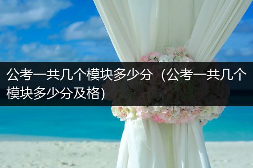 公考一共几个模块多少分（公考一共几个模块多少分及格）