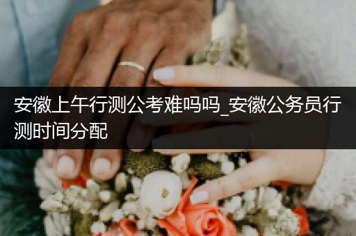 安徽上午行测公考难吗吗_安徽公务员行测时间分配
